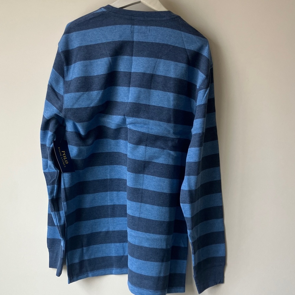 Polo by Ralph Lauren Blue Striped Textured Sleepwear Men’s Size XL NWT - Picture 4 of 7